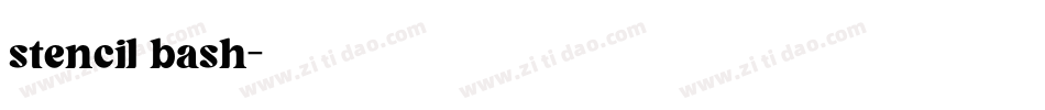 stencil bash字体转换